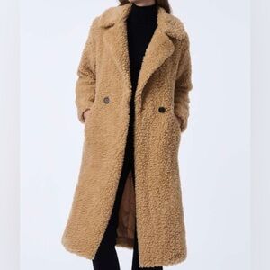 Women's Tan LONG Coat NEW